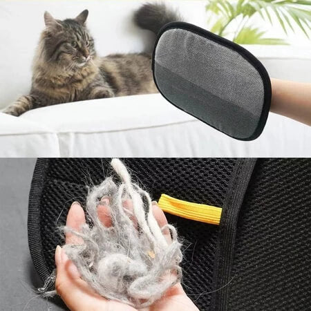 Luva para Remoção de Pelos FurEase™ - Remove pelos de sofás, camas e móveis em segundos