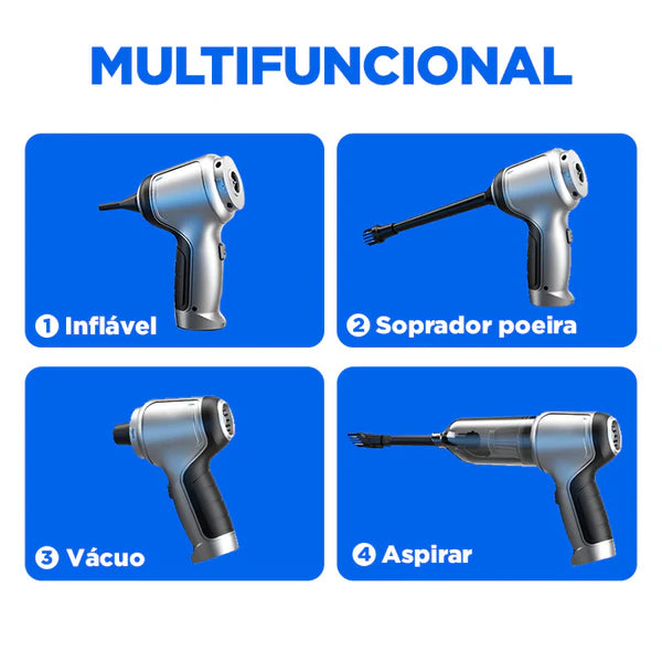 Aspirador de Pó Portátil CleanMax + 5 BRINDES EXCLUSIVOS - Limpeza rápida e prática em qualquer lugar.