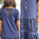 Vestido Maria Antonietta™ em Popelina de Algodão com Detalhes Artesanais / Elegância Atemporal e Conforto em Cada Detalhe!