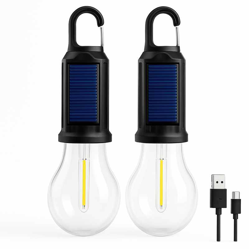 [COMPRE 1 LEVE 2] Lâmpada LED solar LumiPro -  Luz potente 100% econômica