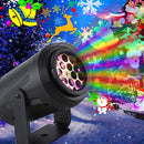 Projetor Natalino Led Desenhos | 16 Padrões - Transforme qualquer ambiente em um show natalino em segundos