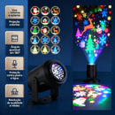 Projetor Natalino Led Desenhos | 16 Padrões - Transforme qualquer ambiente em um show natalino em segundos