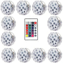 Kit Luminárias de Piscina RGB AquaGlow - Sem Fio Com Controle Remoto