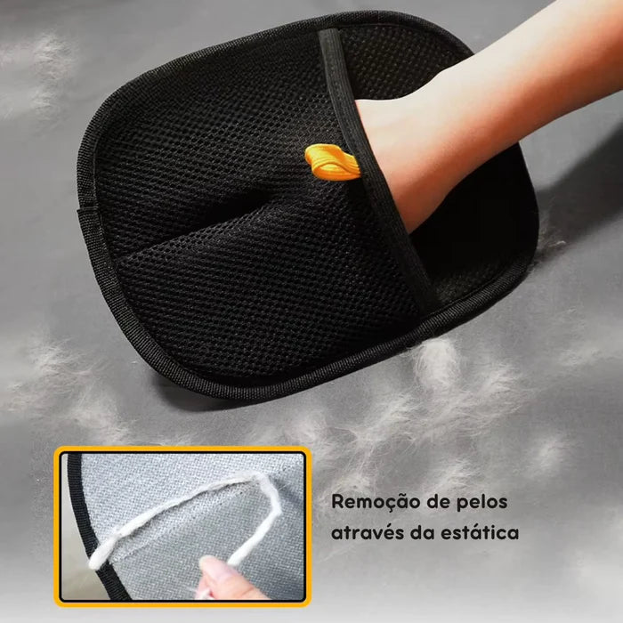 Luva para Remoção de Pelos FurEase™ - Remove pelos de sofás, camas e móveis em segundos