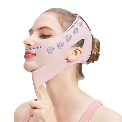 V-Revitalize™ - Máscara de Contorno Facial - Suaviza Rugas, Papada e Modela o Rosto