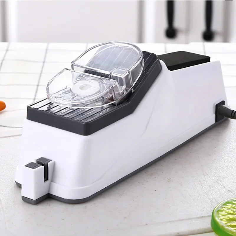 Afiador e Amolador Elétrico de Facas SharpMax - Facas sempre afiadas em segundos, com segurança e praticidade.