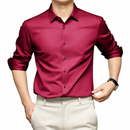 Camisa Masculina Social em Seda Gelo