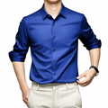 Camisa Masculina Social em Seda Gelo