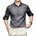 Camisa Masculina Social em Seda Gelo