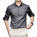 Camisa Masculina Social em Seda Gelo