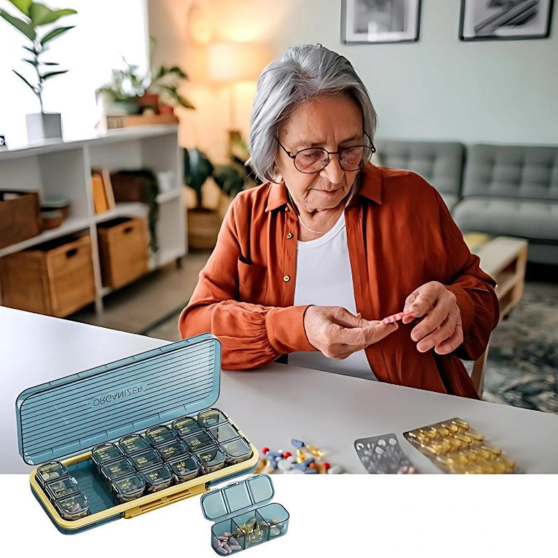 Porta Remédio Organizer PillBox - Chega de esquecimentos, seus remédios sempre na hora certa